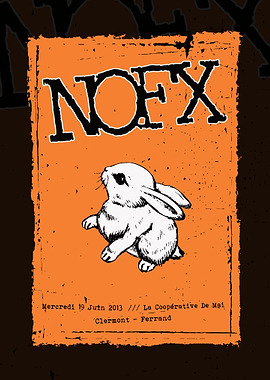 NOFX concert poster with rabbit
