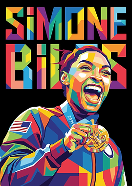 Simone Biles Pop Art Portrait
