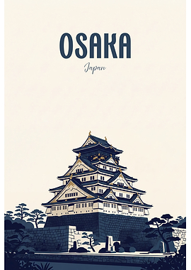 Osaka Castle Japan Poster