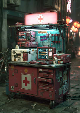 Cyberpunk Medical Station