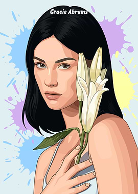 Gracie Abrams with White Lilies