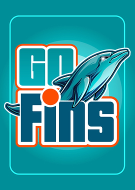 Go Fins Dolphin Graphic