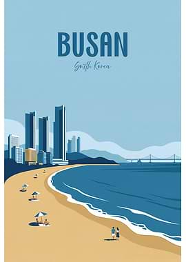 Busan South Korea Beach Cityscape