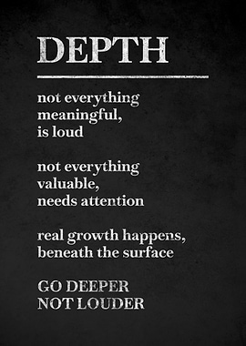 Depth Quote Poster