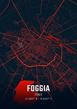 Foggia Italy City Map