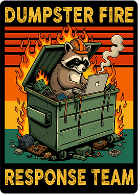 Dumpster Fire Response Team Raccoon