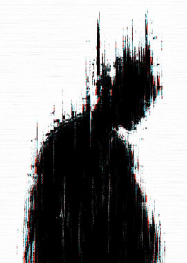 Silhouette Glitch art