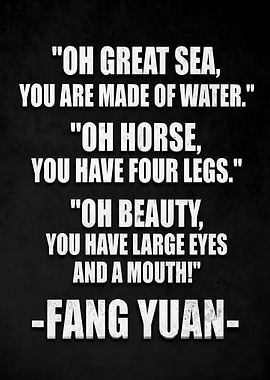 Fang Yuan Quote Text Art
