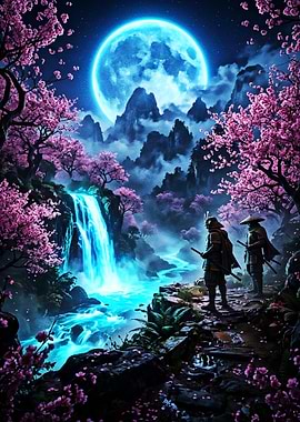 Epic Fantasy Warrior Landscape Art