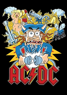 AC/DC Cartoon with Electric Theme