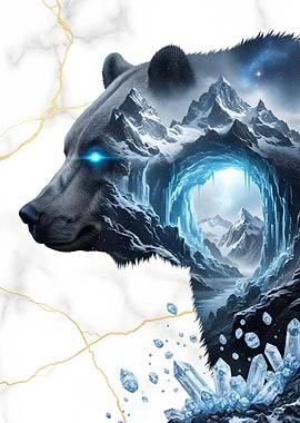 Bear Landscape Crystal Art