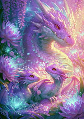 Mother Dragon and her young