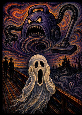 Screaming Ghost vs. Evil Vacuum Cleaner