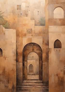 Ancient Middle Eastern Courtyard