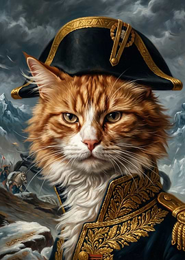 Cat in Military Uniform