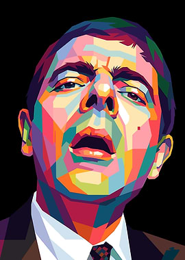 Pop Art Portrait of Rowan Atkinson