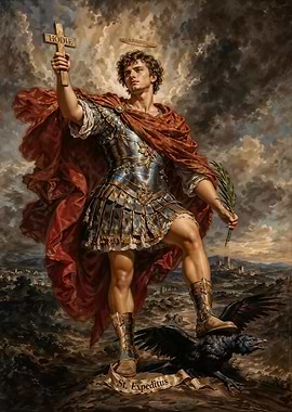 Saint Expeditus Triumphant Over a Raven