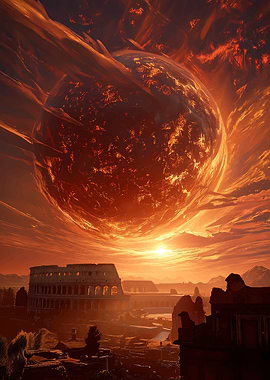 Apocalyptic Rome Sunset
