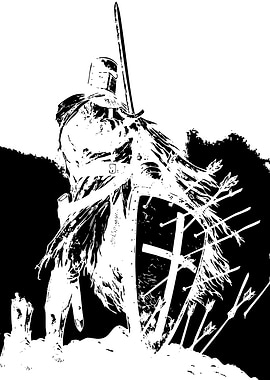 Knight Standing Amidst Arrows
