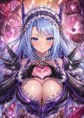 Anime Gothic Maid Heart Art