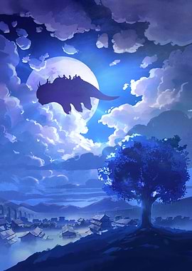 Appa on a Moonlight Flight