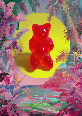 Gummy Bear in Tropical Paradise