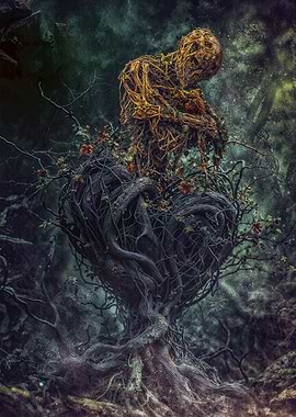 Entangled Heart Tree Creature