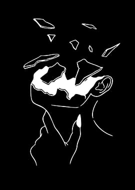 Abstract Head Explosion Illustration