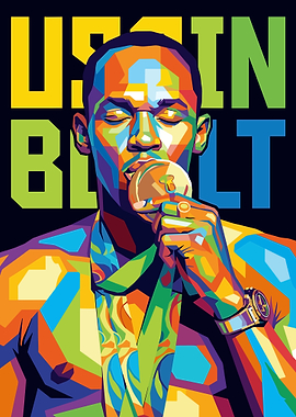 Usain Bolt Pop Art Portrait