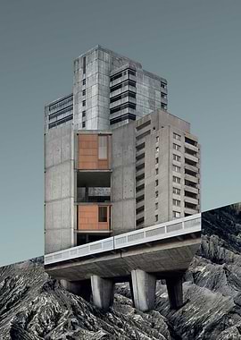Brutalist Architecture Collage