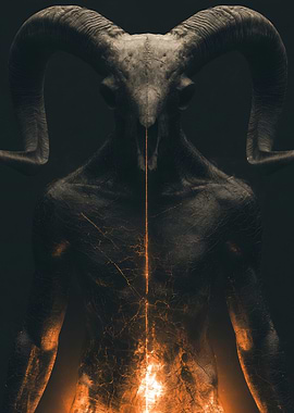 Demonic Ram Skull Creature