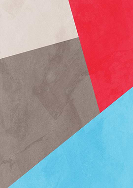 Abstract Geometric Color Block Art