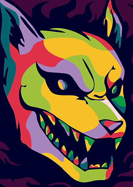 Colorful Werewolf Pop Art