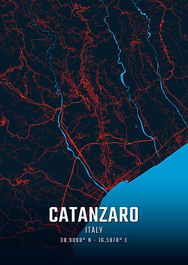 Catanzaro Italy City Map