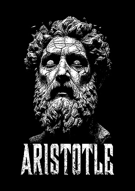 Aristotle Bust with Text