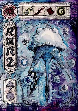 Surreal Jellyfish Creature with ROR2 Text risk of rain