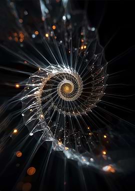 Abstract Spiral with Lights
