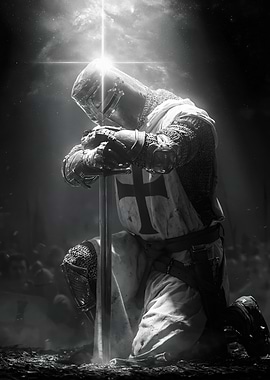 Knight Kneeling in Prayer