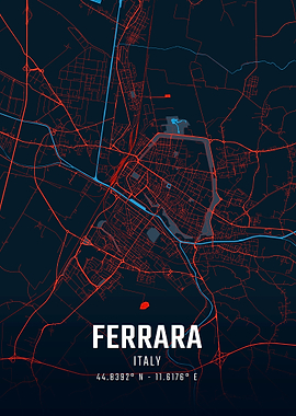 Ferrara Italy City Map