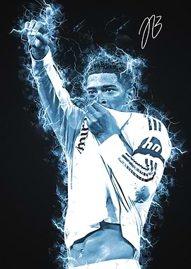 Football Player with Lightning Effect