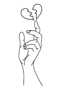 Broken Heart Held by Hand