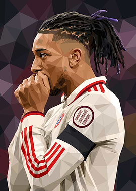 michael olise low poly art
