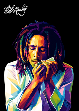 Bob Marley Pop Art Portrait