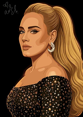 Adele digital Art Portrait