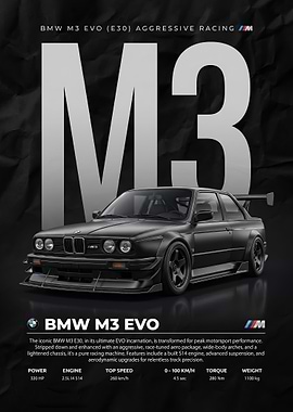 striking BMW M3 EVO Aggressive Racing