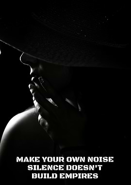 Woman in Hat with Inspirational Quote
