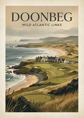 Doonbeg Wild Atlantic Links Golf Poster