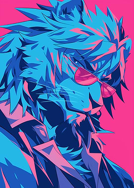 Stylized Tiger Character with Sunglasses