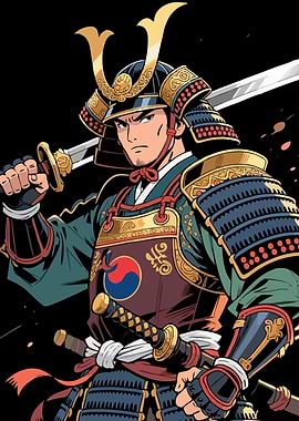 Samurai Warrior with Sword