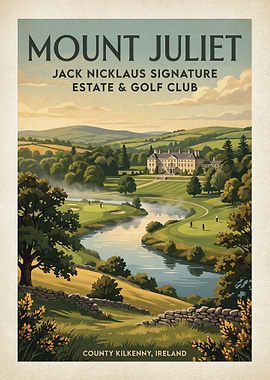 Mount Juliet Golf Club Vintage Poster